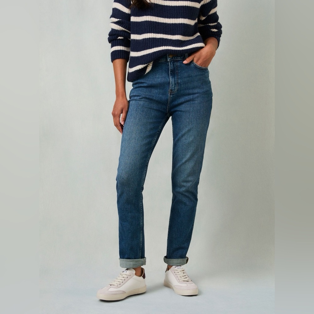 NEW Fat Face Chesham Girlfriend High Rise Denim Jeans Size 4